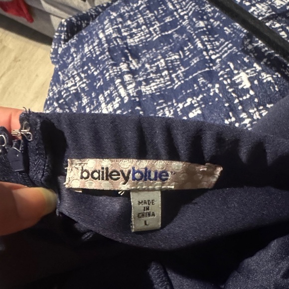 Bailey Blue Navy Strapless Jumpsuit with Floral Lace - Picture 4 of 10